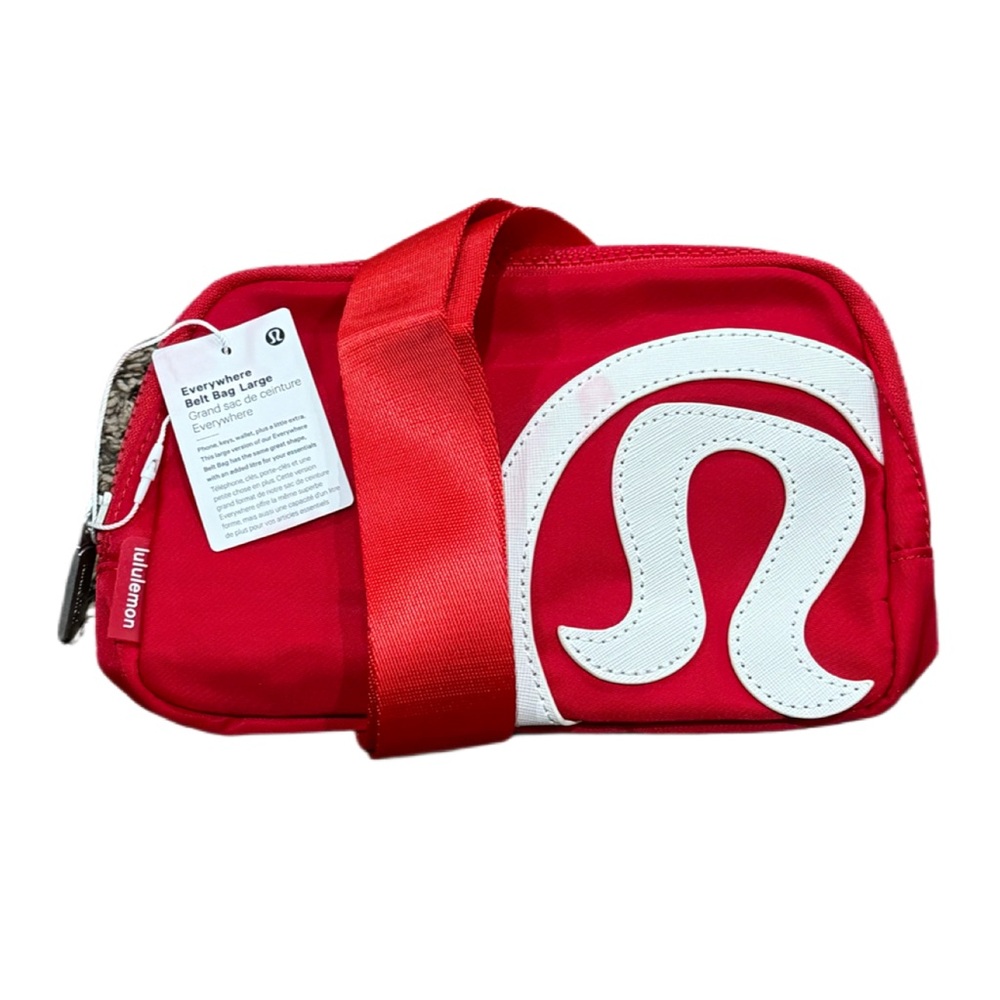 Lululemon Everywhere Belt Bag 2L Red/White W/ Logo  New W/ TAGS  ☆